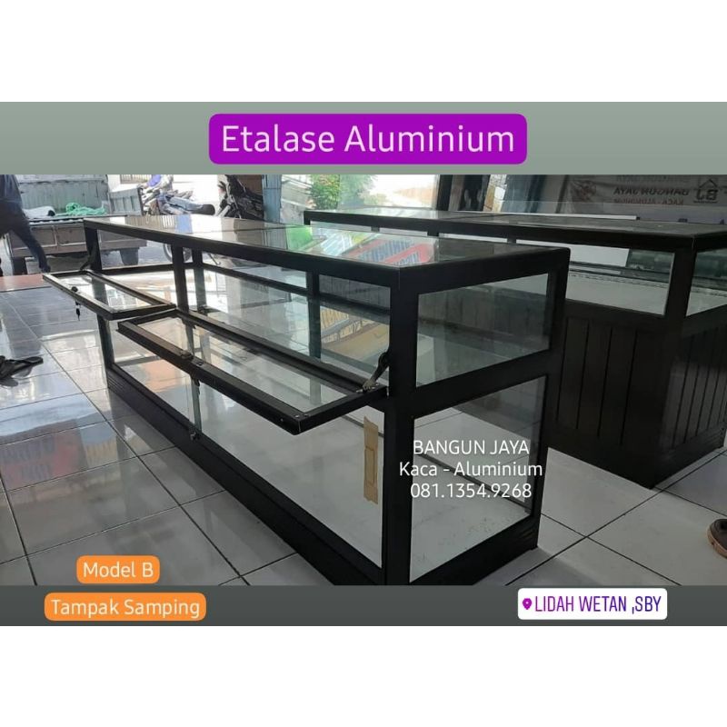 Etalase Konter Aluminium