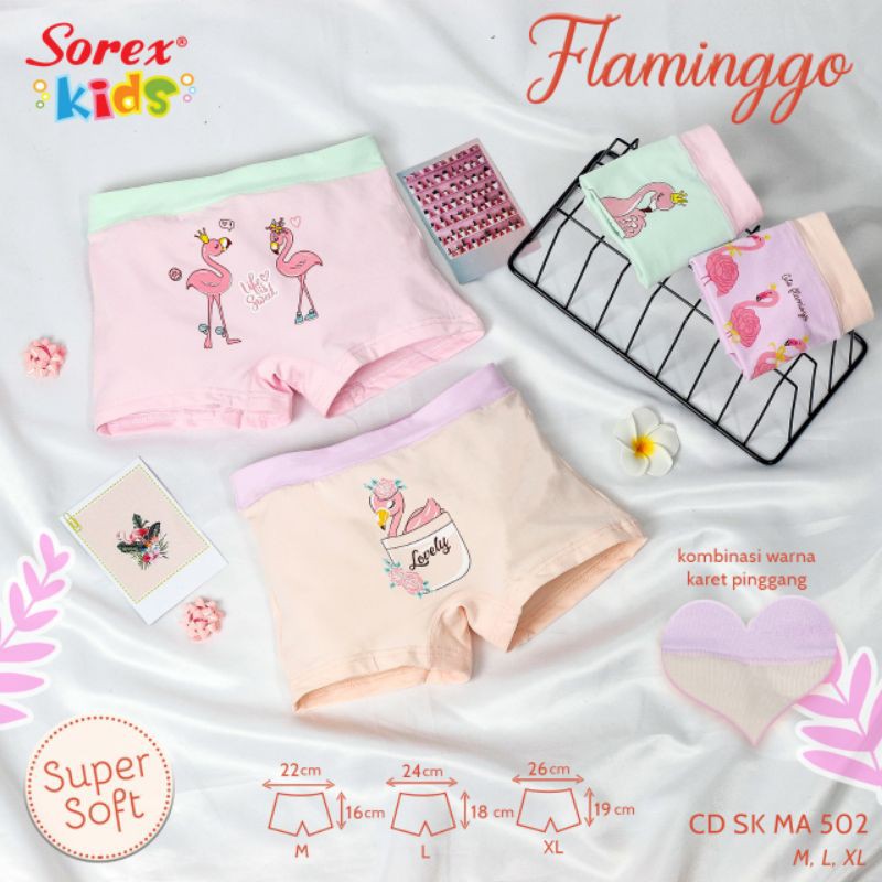 CD Celana Dalam Anak Perempuan Sorex Segiempat / Cd Anak Sorex Perempuan Super Soft MA 501 502 503 / Sorex Kids