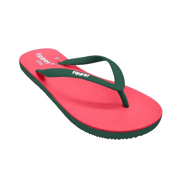 Sandal Fipper Slim Pink Punch Green Emerald Original