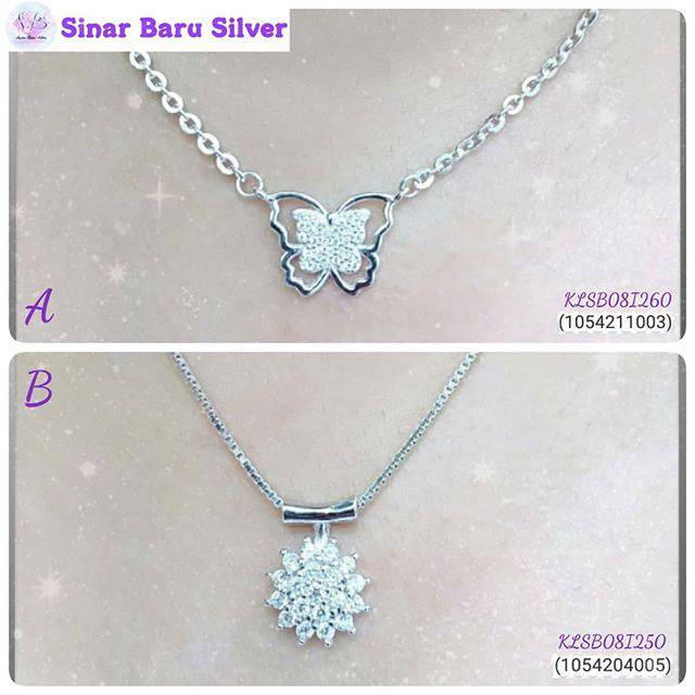 SinarBaru Kalung Liontin Silver925 koye kupukupu matahari kalung perak