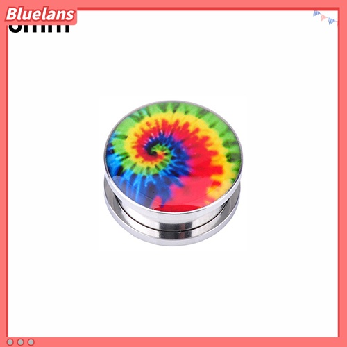 1 Pasang Ear Plugs Tunnels Bahan Stainless Steel Gaya Punk Untuk Unisex