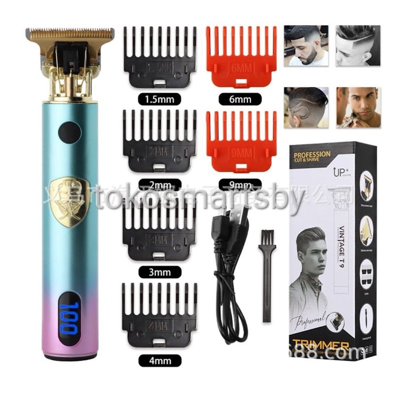 Alat Mesin Cukur Potong Elektrik T9  Rambut Kumis Jenggot Hair Clipper Cordless Rechargeable