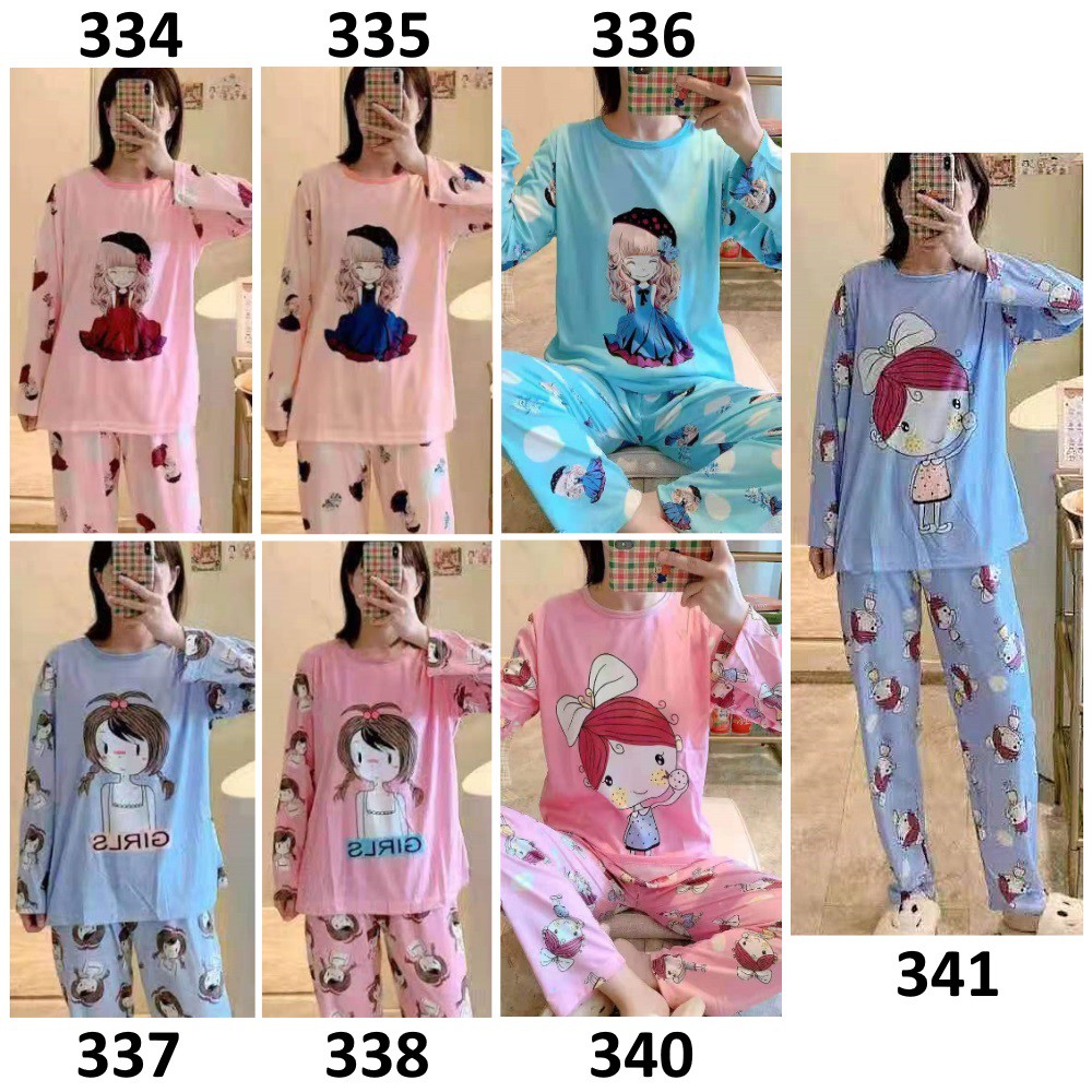 Piyama Wanita Baju Tidur Wanita Motif Little Girl