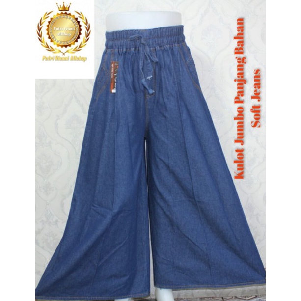 Celana Kulot  Panjang Dewasa  Soft Jeans (standar-jumbo-super Jumbo)-3