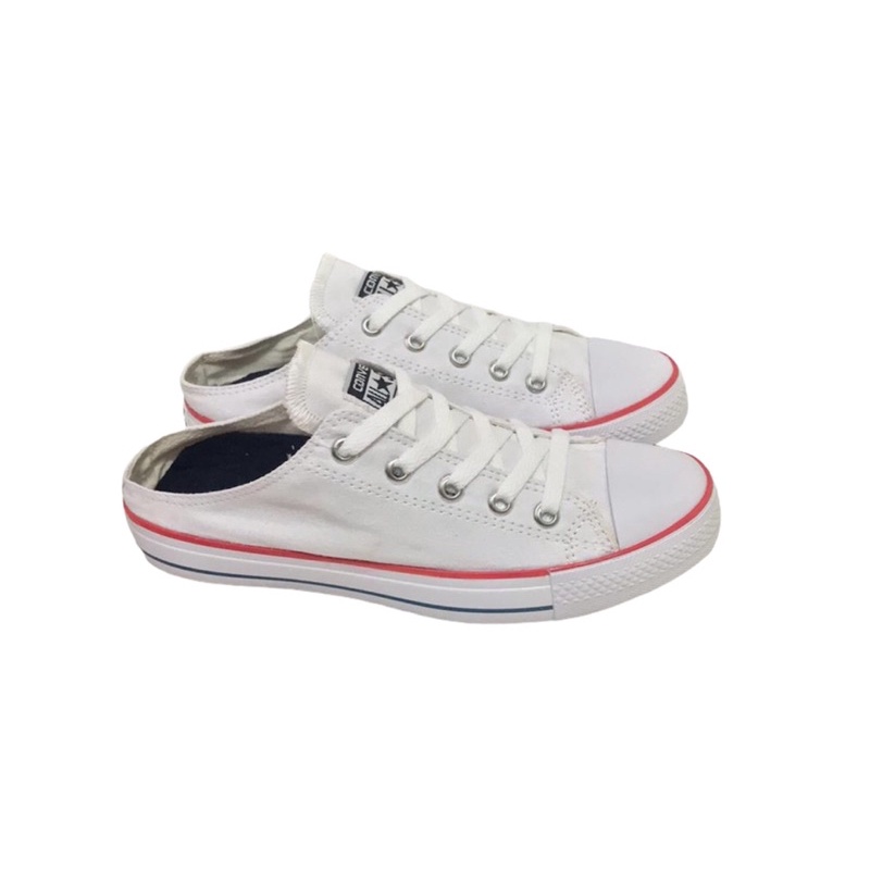 BISA COD SEPATU SNEAKERS CONVERSE ALLSTAR BUSTONG  FULL WHITE PRIA /WANITA FRE BOX