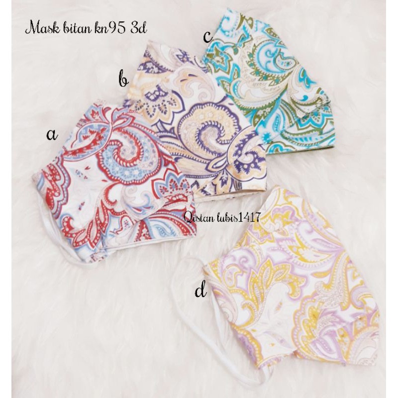 Masker 3d batik katun design beli 10 free 2