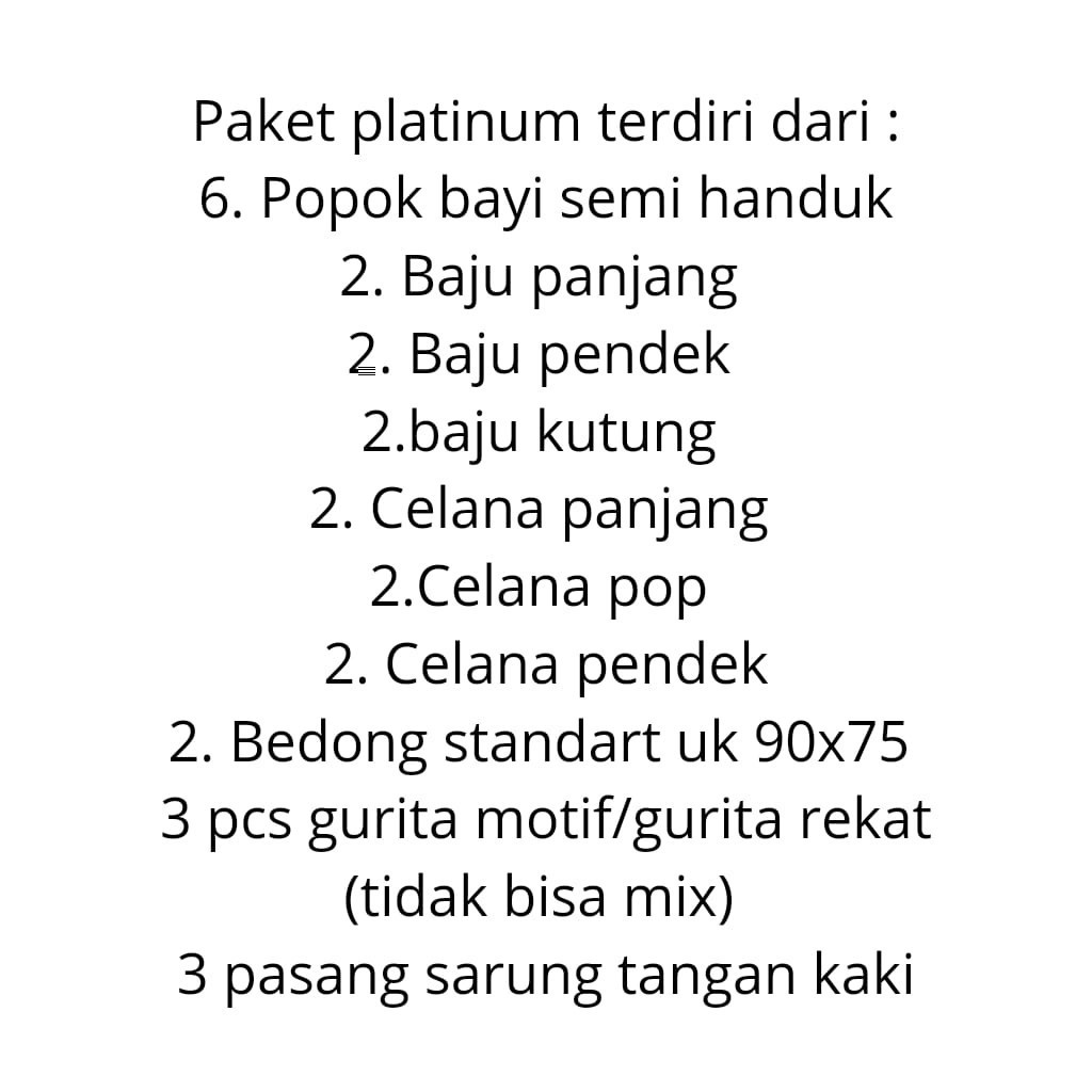 Paket Perlengkapan Baju Bayi Lengkap Set Gift