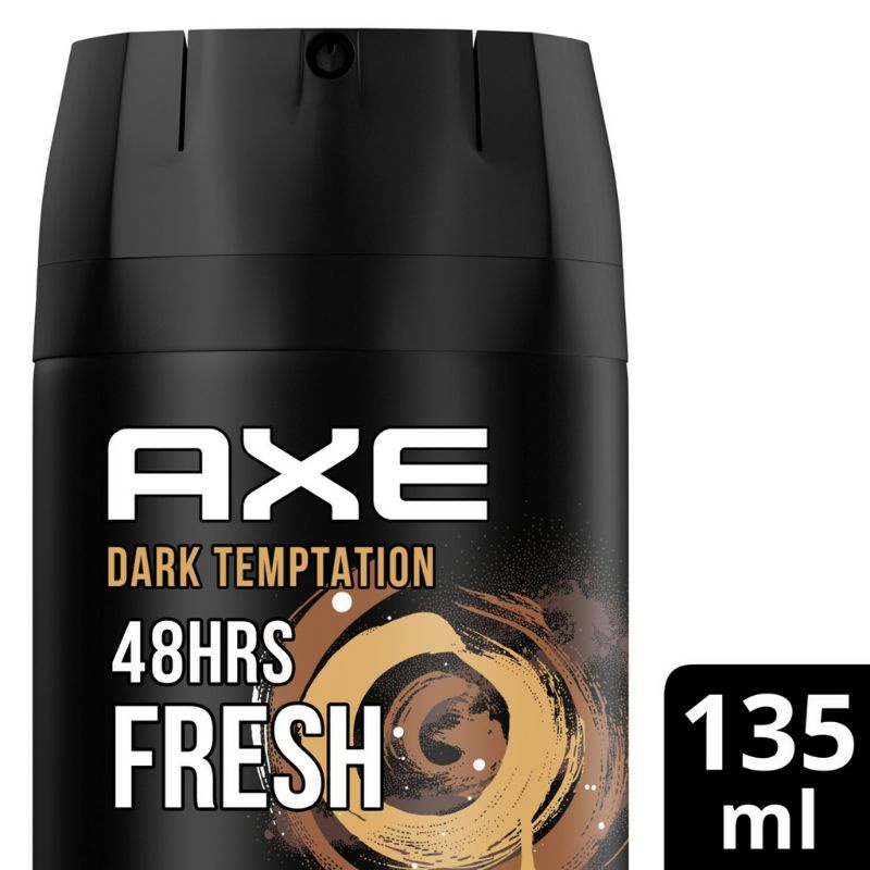 Axe Deo Body Spray  Dark Temptation 135ml - Axe Parfum Body Spay Coklat