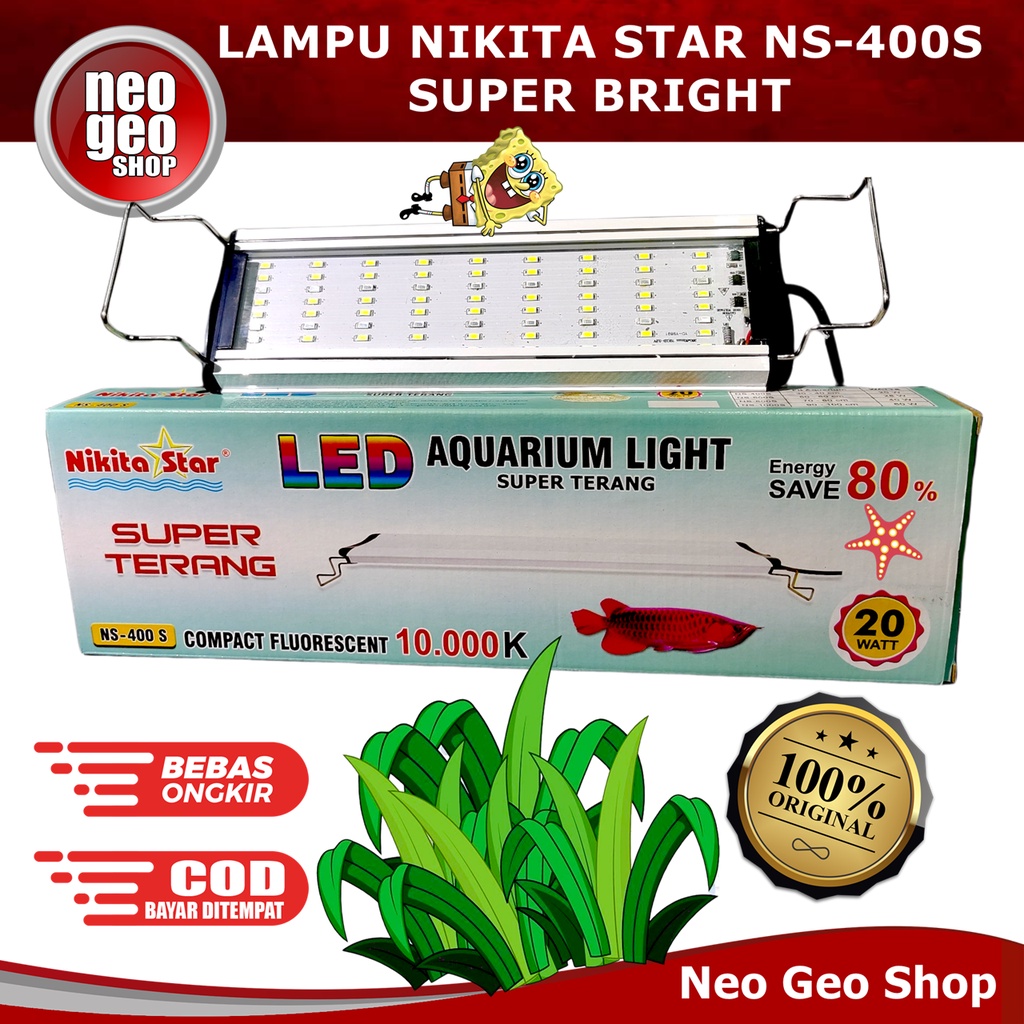 Nikita Star LED SUPER TERANG NS400S NS 400S 400 S Lampu Aquarium