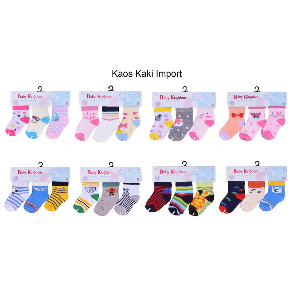 Kaos Kaki Baby Kingdom Isi 3 Pcs