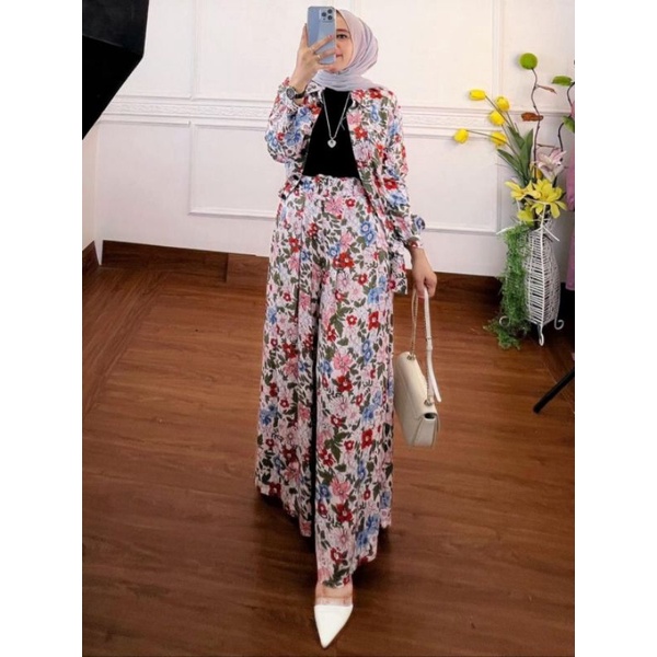 SET ROK IMPORT TERBARU/SET ROK WANITA MURAH/SET ROK WANITA BUNGA/ONE SET ROK WANITA.