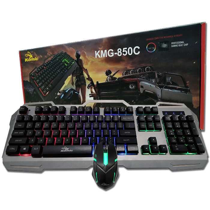 Keyboard Mouse Gaming Komic KMG-850C dengan lampu backlight