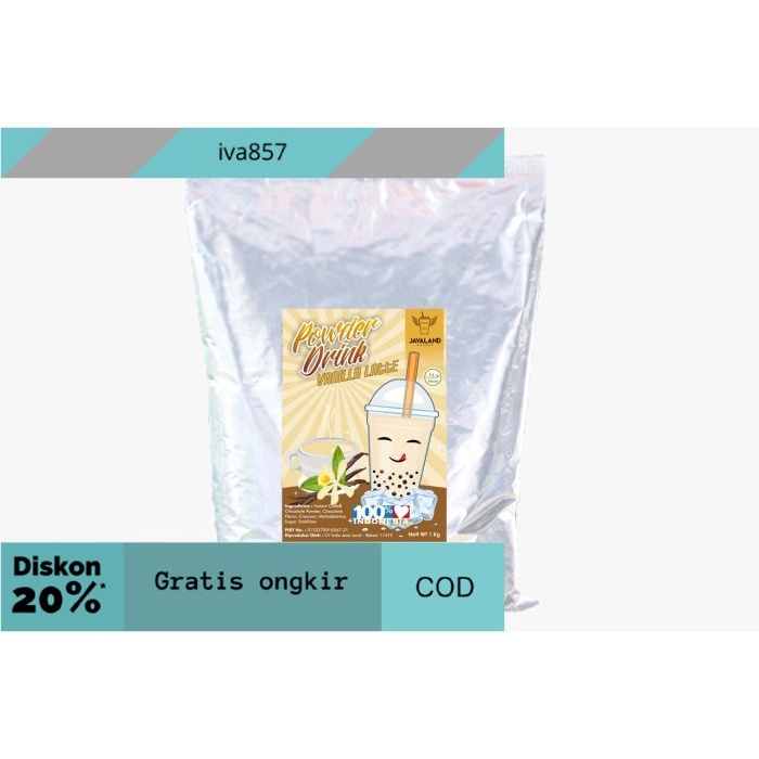 

PROMO Vanilla Latte Bubuk Minuman powder drink Javaland 1kg GRATIS ONGKIR