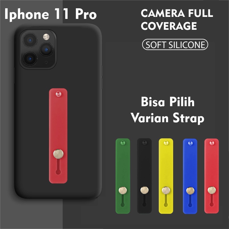 Softcase Silikon Baby Skin 3D Camera For Iphone 11 Pro Plus Free Strap Holder