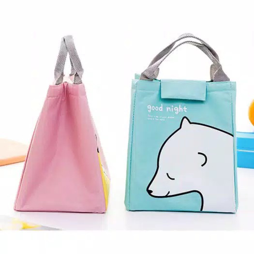 ☀ Sunly ☀ A062 Tas Bekal Jumbo Animal Goodnight Organizer Bag Kotak Cooler Makanan Import