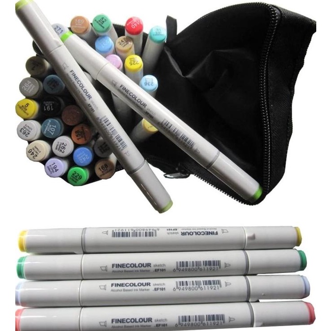 

finecolour EF101 (body bulat) set anime 36 color w/bag ---READY---
