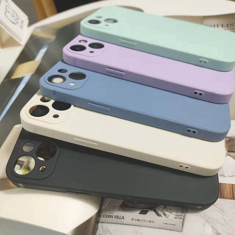 Soft Case Bahan Silikon Untuk iPhone 13 12 11 Pro MAX Mini X XS MAX XR SE 2020 2022 6 6S 7 8 Plus