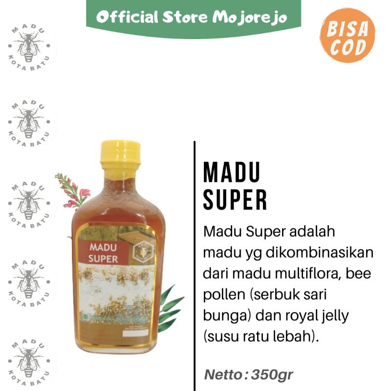 

Madu Murni Super 3in1 Botol Kaca 350gr (Madu Kota Batu)