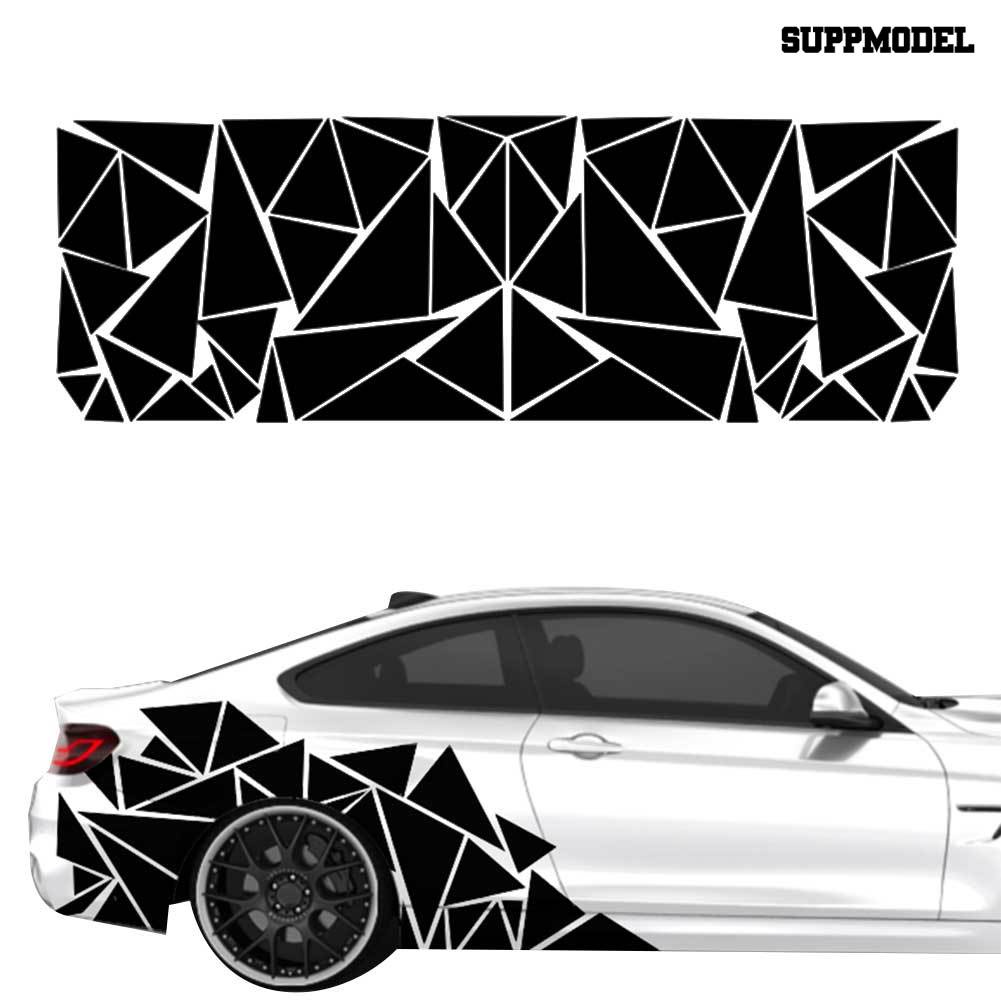 Stiker Decal Reflektif Motif Camo Bentuk Segitiga Untuk Dekorasi Body Samping Mobil