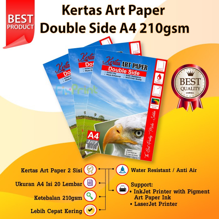 Kertas Art Cartoon Kertas Foto A4 210gsm 20 Lembar