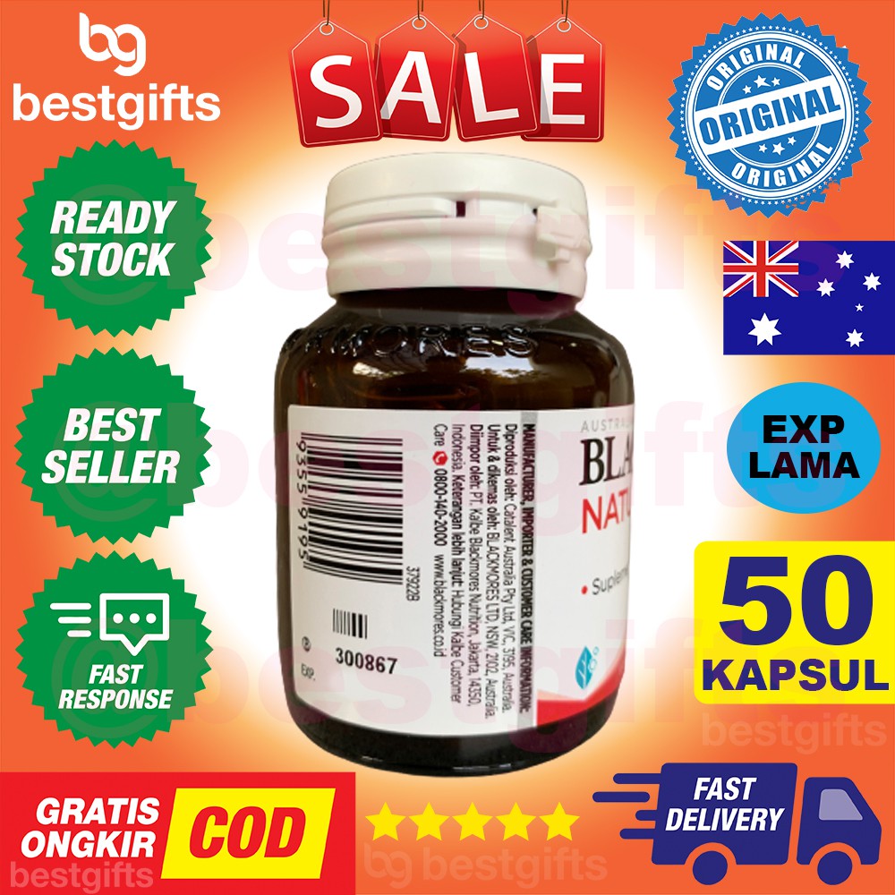 BLACKMORES NATURAL VITAMIN E 250 IU 250IU ANTIOKSIDAN KOLESTEROL DAYA TAHAN TUBUH OKSIDASI 50 KAPSUL