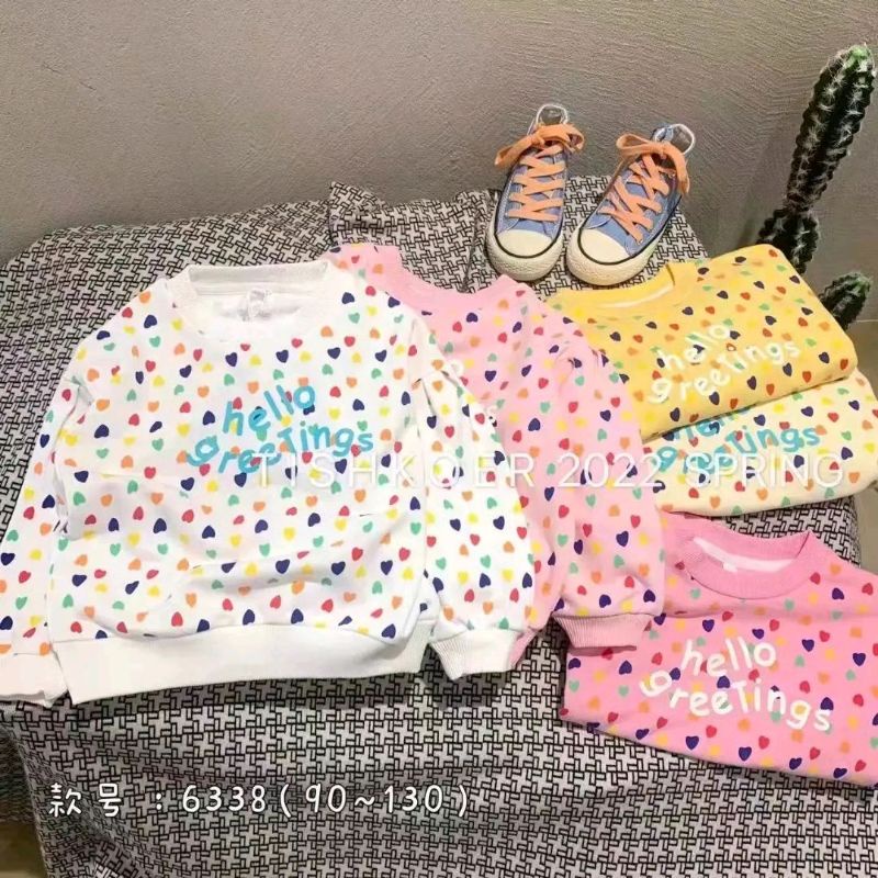sweater anak import lengan balon 2-4th