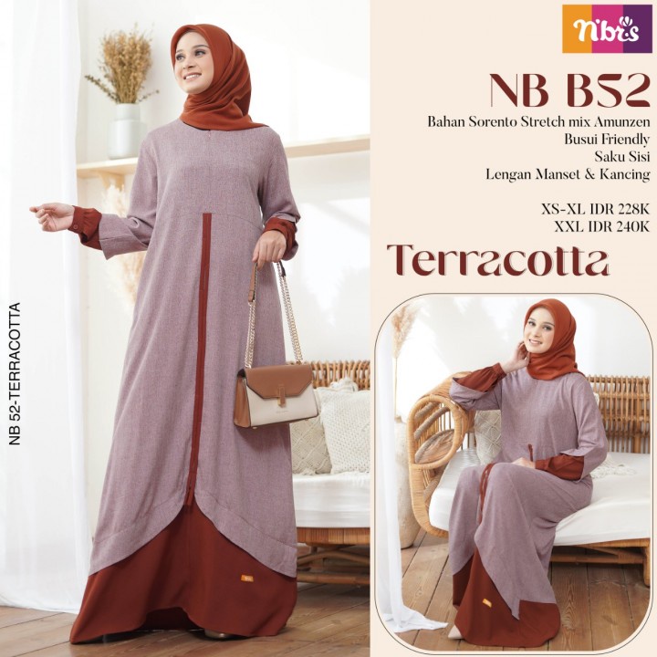 Gamis Nibras Terbaru NB B52 / Fashion Muslim Terbaru 2022