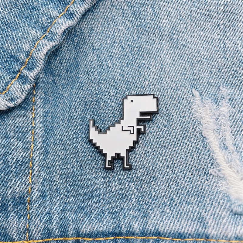 Bros Pin Enamel Bentuk Dinosaurus Tyrannosaurus Rex Bahan Alloy Untuk Wanita