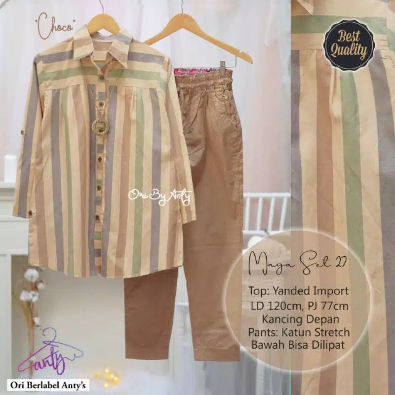 One Set Cewek Besar Oversize / Setelan Wanita Jumbo Premium PUTRRI SET by Chacha Fashion Grosir Solo-4