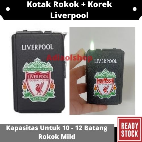 KOTAK ROKOK PLUS KOREK API CLUB BOLA LIVERPOOL