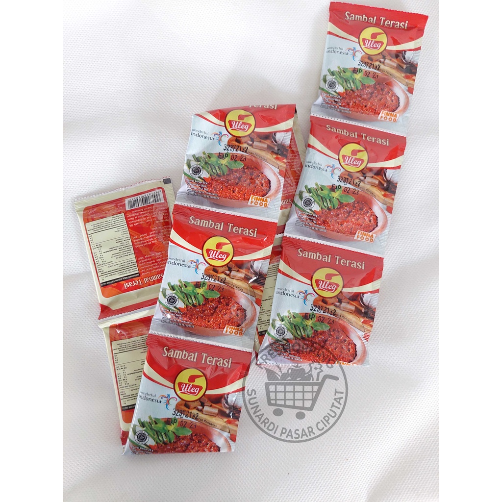 Sambal uleg terasi merk fina food per SACHET 20gr