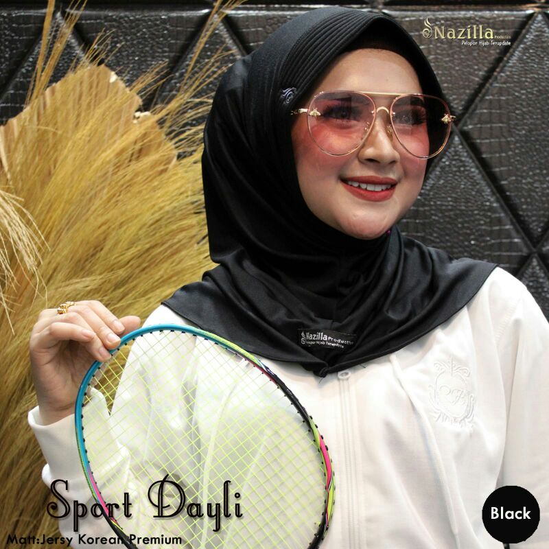 Jilbab Instan Simpel Daily Sport Ori Nazilla-Black