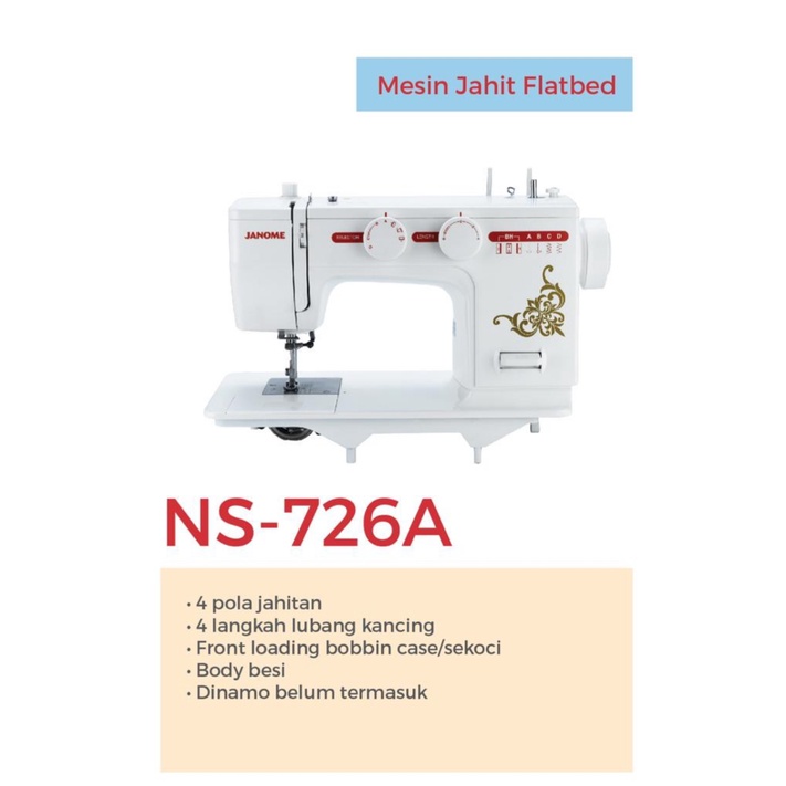 Mesin Jahit Portable Janome NS726A (DOUBLE BUBBLE WRAP+KARDUS)