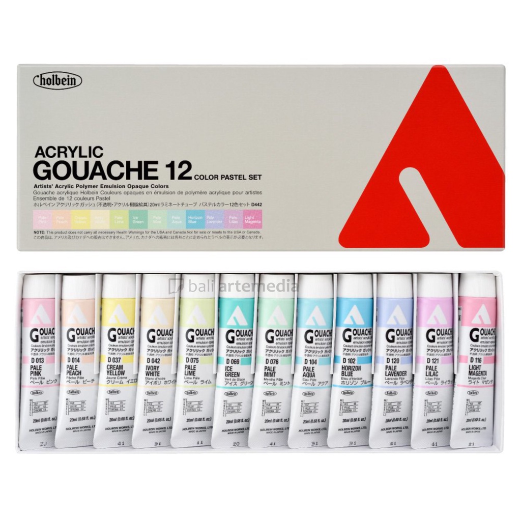 Holbein Acrylic Color 12 Pastel Color Set