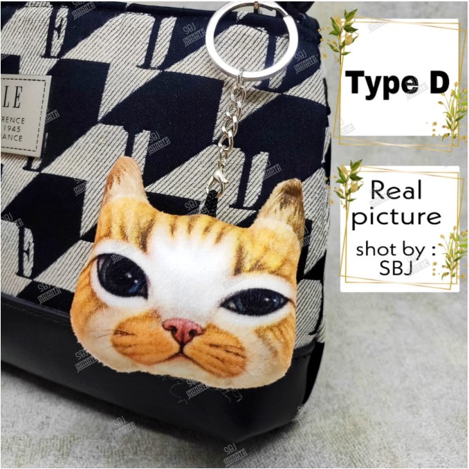 Gantungan kunci kucing / cat keychain /  motif Chubby Cat