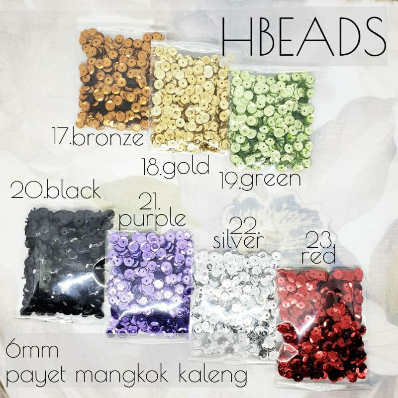 SQ1506 | 20gram Sequin 6mm / payet mangkok