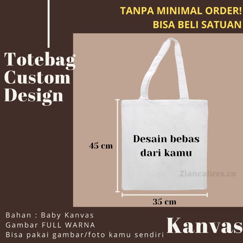 Totebag Custom Kanvas Satuan (35×45 cm)