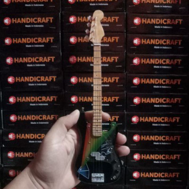 Miniatur gitar bass fender pink floyd