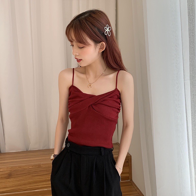 Nicebra Tank Top Olivia Bahan Rajut Pakaian Wanita Import Style Korea 4038