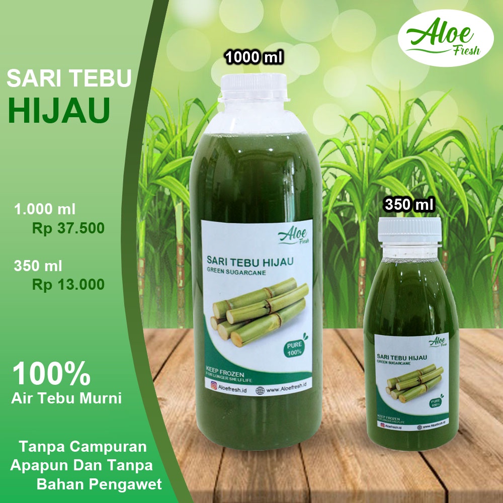 

SARI TEBU HIJAU / Air Tebu Murni / Botol 1 Liter dan 350 ml