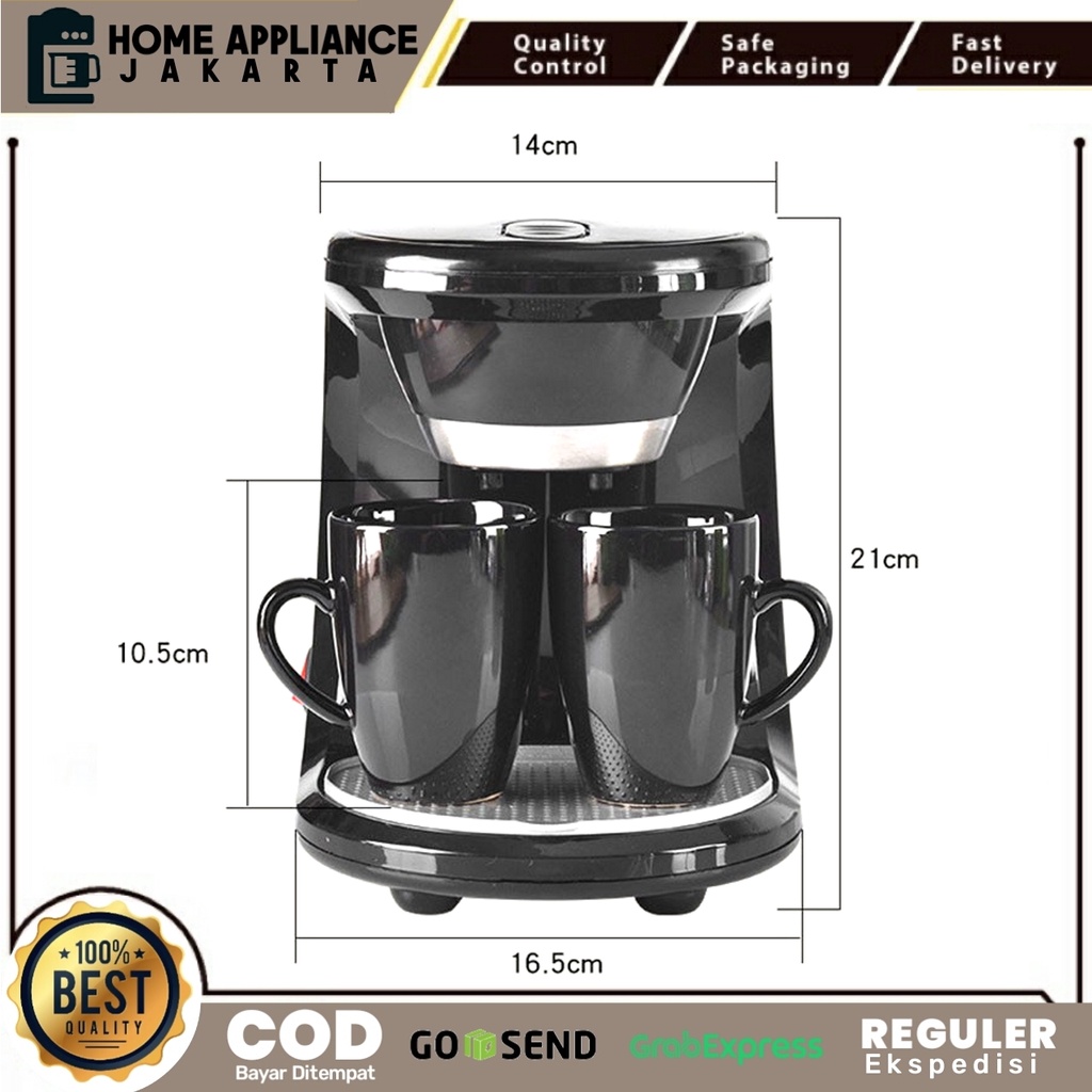 Mesin Kopi Espresso Coffee Machine Foam Maker Double Cup Artence Peralatan Kopi