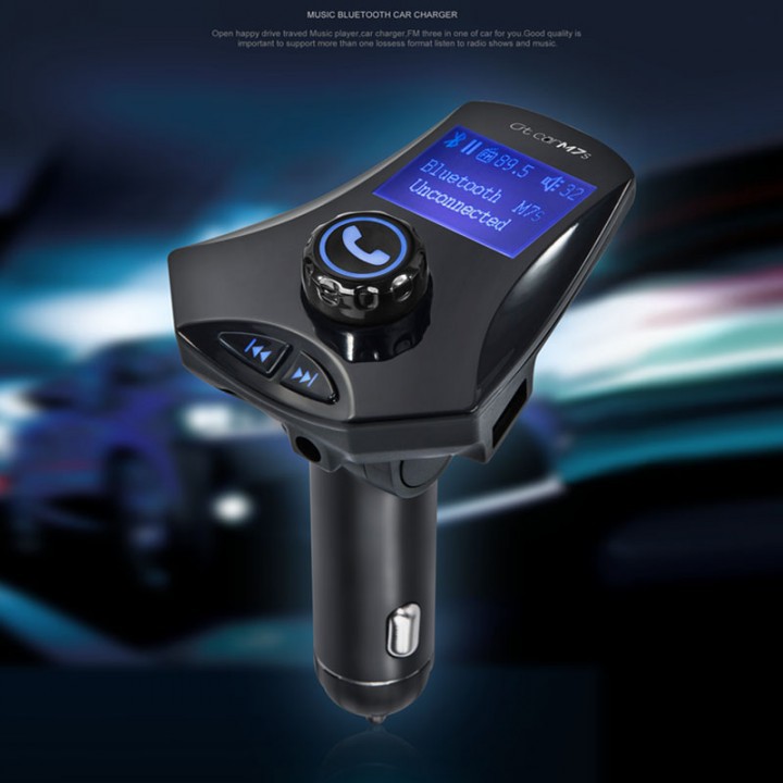 M7S Bluetooth Car Charger MP3 Player BluetoothKit FM Transmitter TF Card U-Disk Port