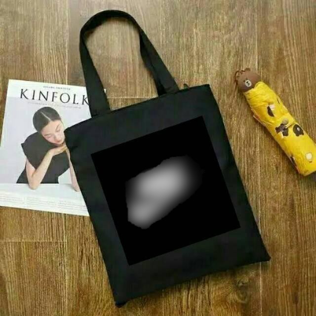 [LOKAL] POKY - TOTEBAG (PAKAI SELETING) Tote bag LOGO Tulisan kpop murah wanita custom motif