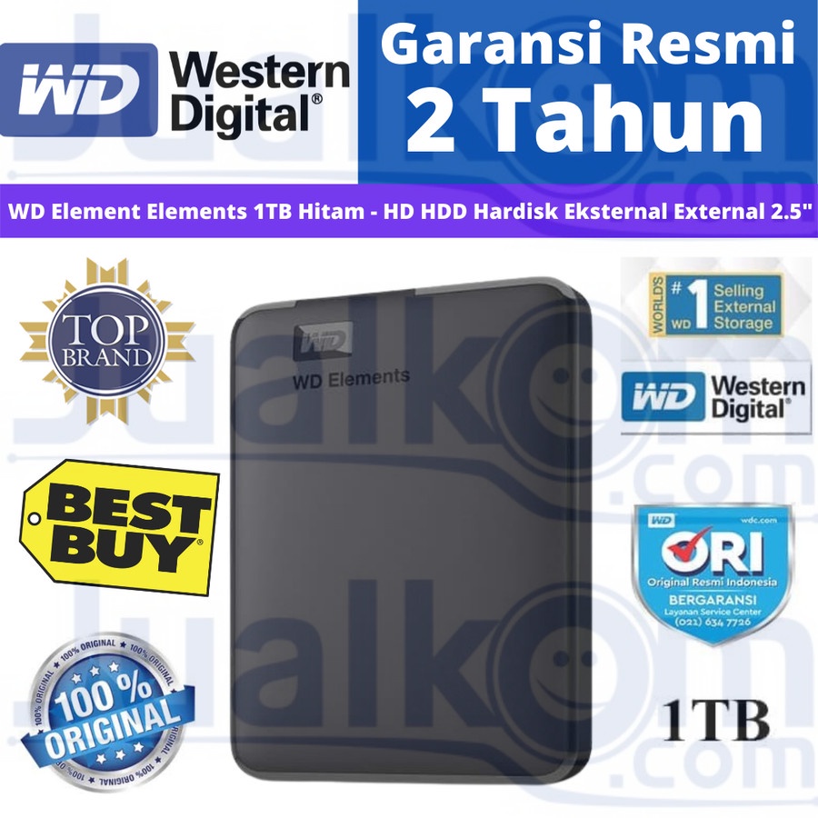 WD Element 1TB Harddisk External 2.5&quot; USB 3.0 Resmi