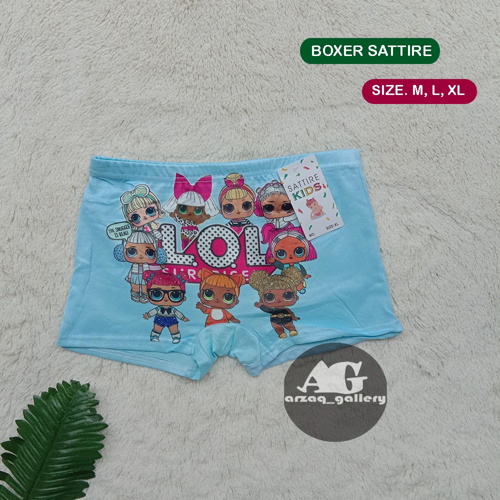 Grosir 6 Pcs  BOXER ANAK SATTIRE | Celana Dalam Anak Perempuan MotiF