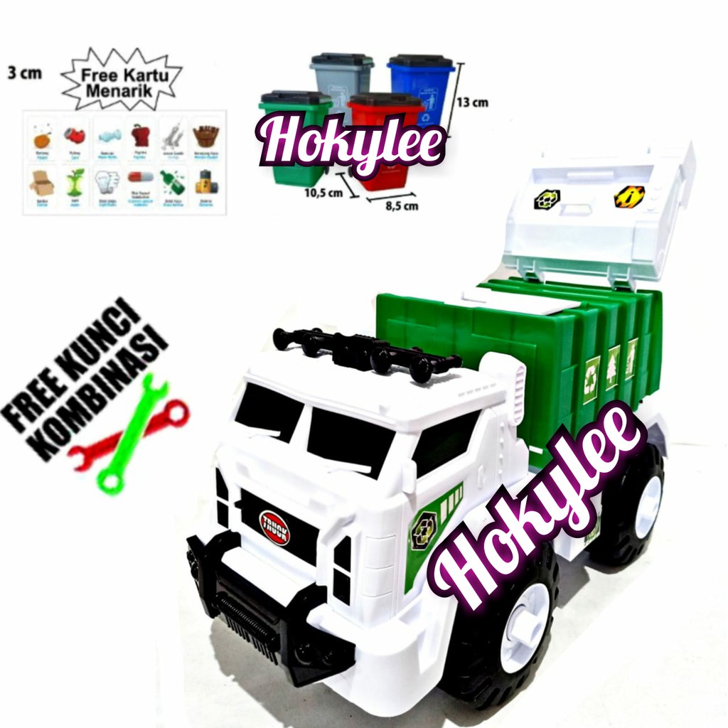MAINAN MOBIL TRUCK SAMPAH BESAR SANITATION TRUCK - AK74