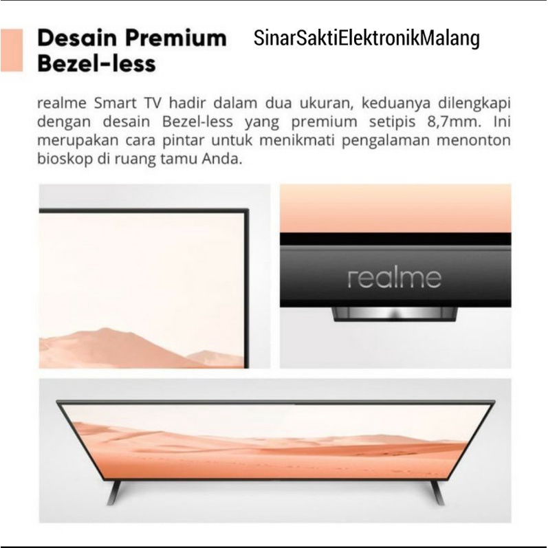 Realme Smart TV 43 Inch LED Android 9.0 Dolby Audio Garansi Resmi 43&quot;