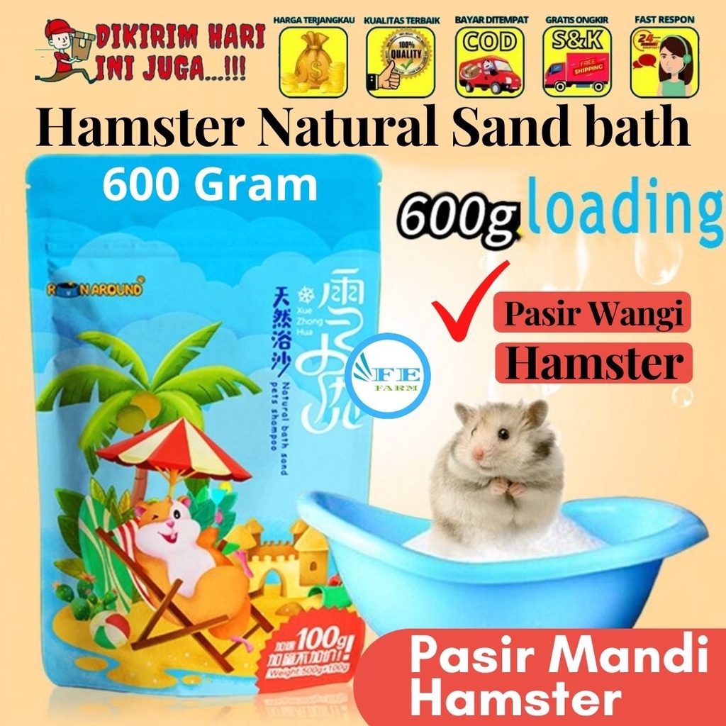 Pasir Wangi 600gr Hamster / Pasir Wangi Hamster / Pasir Hamster / Pasir Mandi Hamster