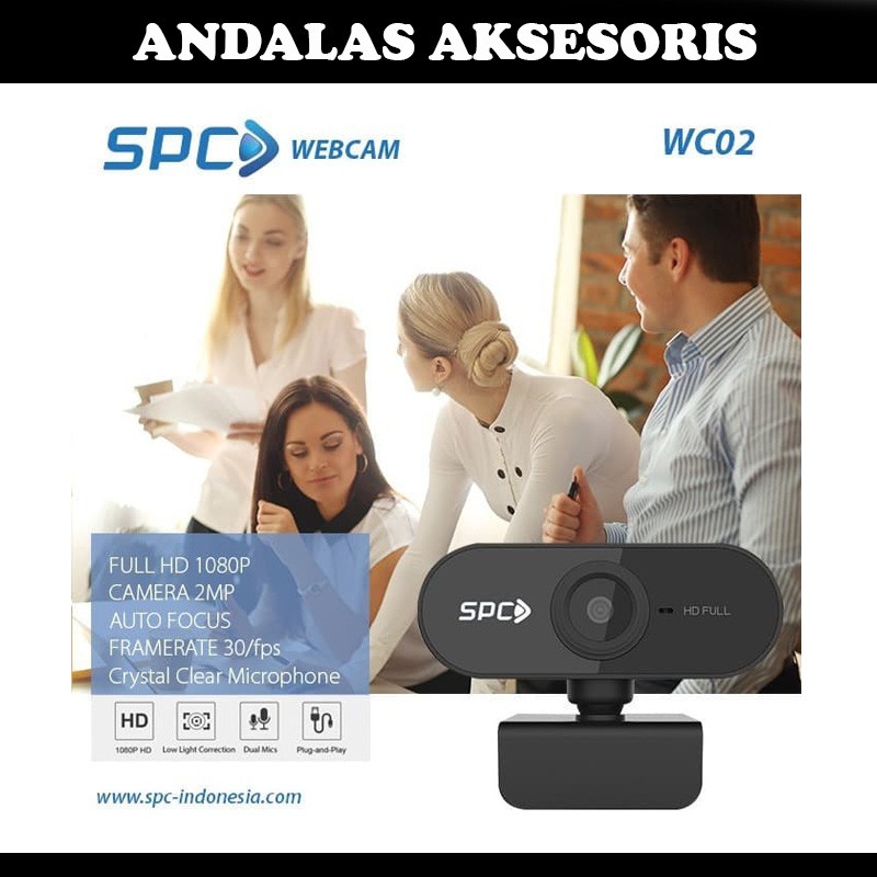 Webcam KAMERA External SPC WC02 USB Camera 1080P Full HD