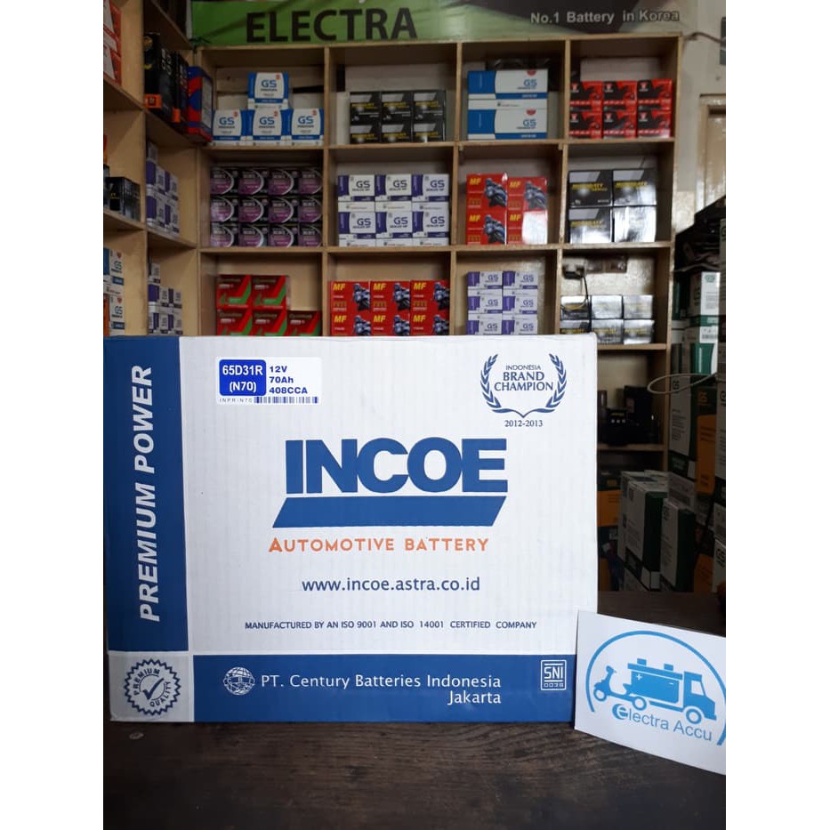 "Aki Mobil N70 Incoe Aki Basah 65D31R"